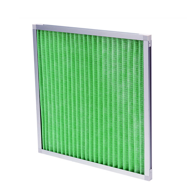 Filtro plisado de marco galvanizado