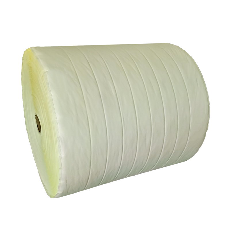 Rollo de medio filtrante de fibra sintética de eficacia media para eliminación de polvo