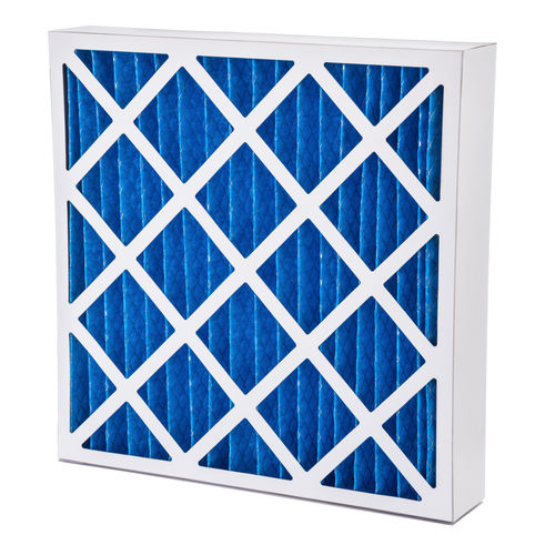 Filtro de panel desechable Medios filtrantes de aire con respaldo de metal